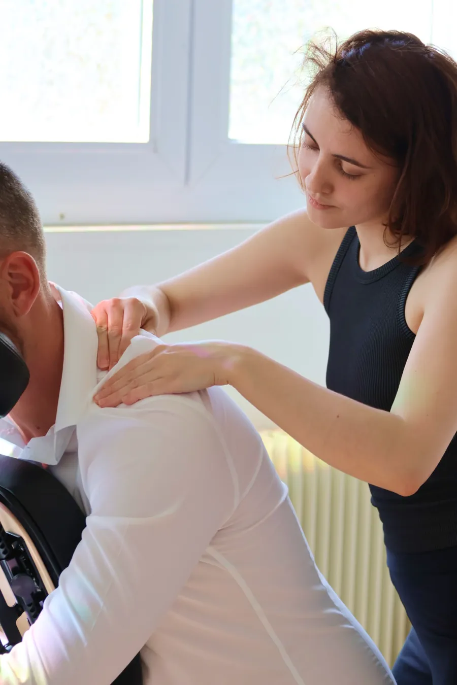 Massage assis en entreprise à Angers